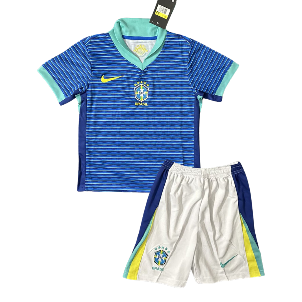 Conjunto Infantil Brasil away 24/25